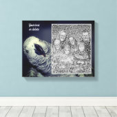 アフリカグレイのオウム自分の写真を作成 キャンバスプリント (インサイチュ (ウッドフロア))