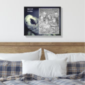 アフリカグレイのオウム自分の写真を作成 キャンバスプリント (インサイチュ (寝室))