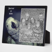 アフリカグレイのオウム自分の写真を追加 フォトプラーク (側面)