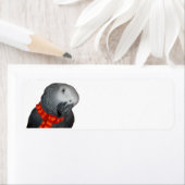 アフリカグレイのクリスマス差出人住所ラベル ラベル (インサイチュ)