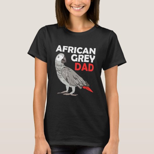 アフリカグレイパパコンゴバードファーザー Tシャツ (正面)