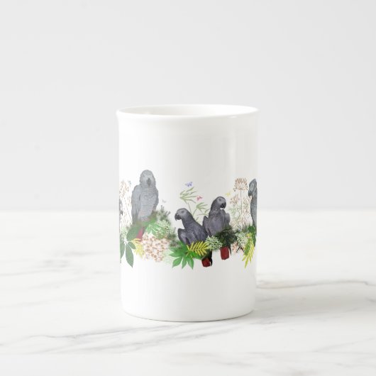 アフリカグレイパーティーマグ ボーンチャイナマグカップ (正面)