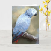 アフリカグレイポートレートカード カード (黄色い花)