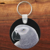 アフリカグレイポートレート キーホルダー (正面)