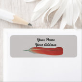 アフリカグレイ赤い羽毛差出人住所ラベル ラベル (インサイチュ)