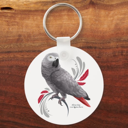 アフリカグレイ キーホルダー (正面)