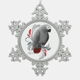 アフリカグレイ スノーフレークピューターオーナメント