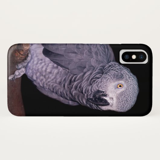 アフリカグレイParrot iPhone Xケース Case-Mate iPhoneケース (裏面(横))