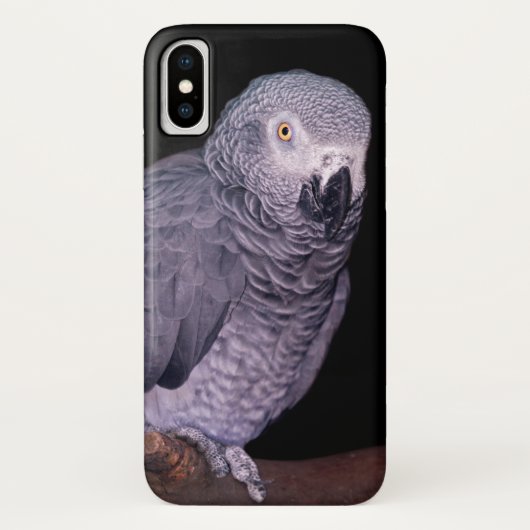 アフリカグレイParrot iPhone Xケース Case-Mate iPhoneケース (裏面)