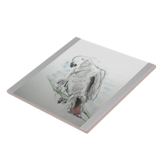 アフリカグレーオウム タイル (側面)