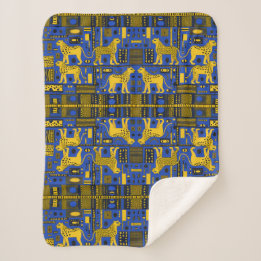 アフリカコンテンポラリーヒョウ シェルパブランケット