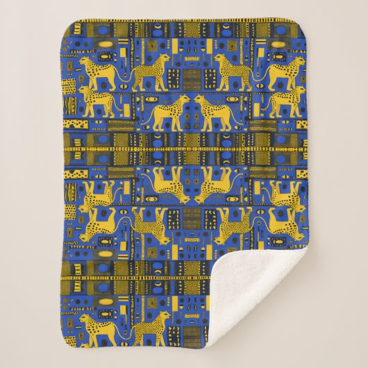 アフリカコンテンポラリーヒョウ シェルパブランケット (正面)