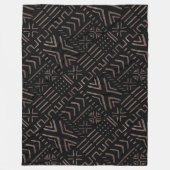 アフリカコンテンポラリーマッドクロスプリント フリースブランケット (正面)