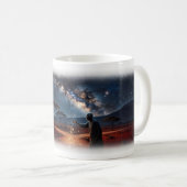 アフリカサバンナの天の川別れの夜マグ コーヒーマグカップ (正面右)