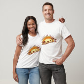 アフリカサバンナの野生動物シルエットアート Tシャツ (ユニセックス)