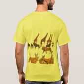 アフリカサバンナの野生生物 Tシャツ (裏面)
