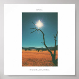 アフリカサバンナグラスツリービューパノラマポスター ポスター