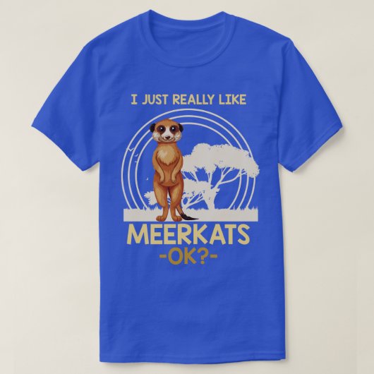 アフリカサバンナ動物園飼育員メルカト Tシャツ (デザイン正面)
