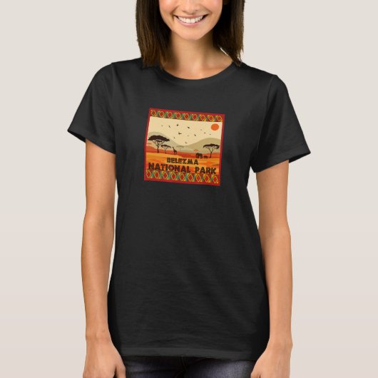 アフリカサバンナ動物風景ベレズマ国立 Tシャツ (正面)
