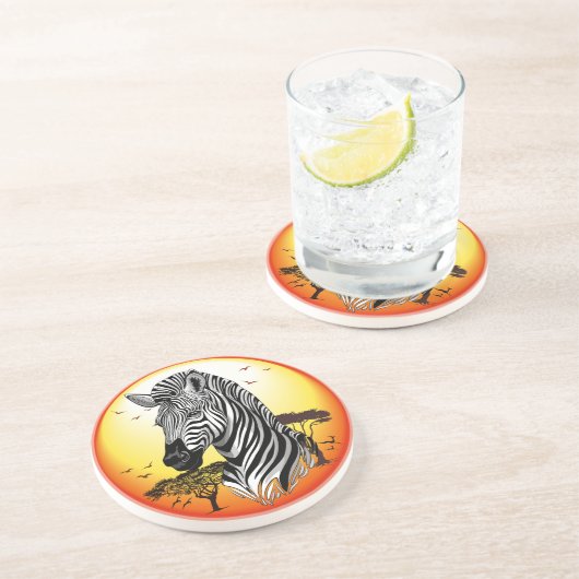 アフリカサバンナ野生動物 コースター (側面)