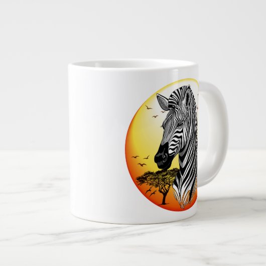 アフリカサバンナ野生動物 ジャンボコーヒーマグカップ (正面右)