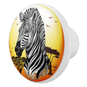 アフリカサバンナ野生動物 セラミックノブ (右)