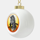 アフリカサバンナ野生動物 セラミックボールオーナメント (右)