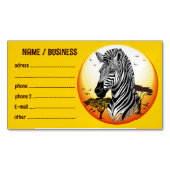 アフリカサバンナ野生動物 マグネット名刺 (正面)