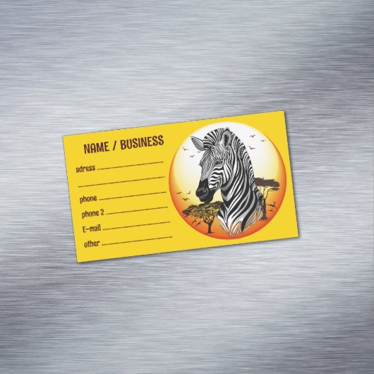 アフリカサバンナ野生動物 マグネット名刺 (インサイチュ)