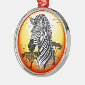 アフリカサバンナ野生動物 メタルオーナメント (左)