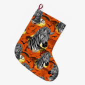 アフリカサバンナ野生動物 ラージクリスマスストッキング (正面 (吊り時))
