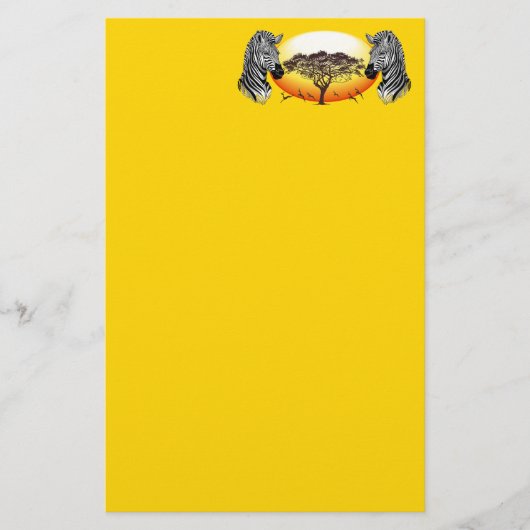 アフリカサバンナ野生動物 便箋 (正面)