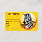 アフリカサバンナ野生動物 名刺 (正面)