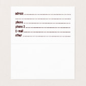 アフリカサバンナ野生動物 名刺 (内部フラット)