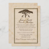 アフリカサファリのツギリレトロな結婚式 招待状 (正面/裏面)
