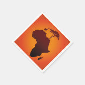 アフリカサファリの地図 – 紙ナプキン スタンダードカクテルナプキン (角)