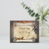 アフリカサファリサンセットありがとう インビテーションポストカード (スタンド正面)