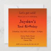 アフリカサファリシルエットパーティー-招待状 招待状 (裏面)