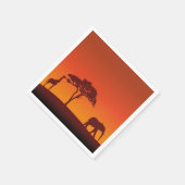 アフリカサファリシルエット – 紙ナプキン スタンダードカクテルナプキン (角)