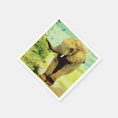 アフリカサファリゾウ スタンダードカクテルナプキン (角)