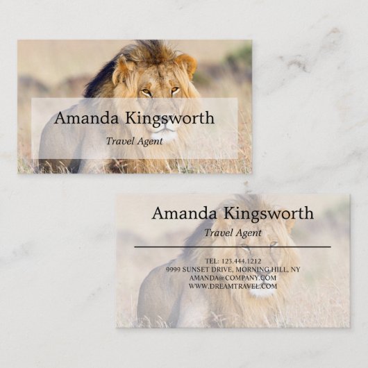 アフリカサファリトラベルエージェントプロフェッショナル 名刺 (正面/裏面)