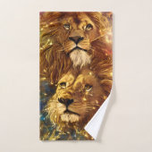 アフリカサファリファンタジーライオン バスタオルセット (ハンドタオル)