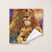 アフリカサファリファンタジーライオン バスタオルセット (ウォッシュタオル)