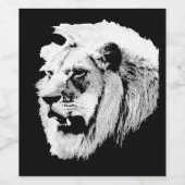 アフリカサファリライオンワインラベル ワインラベル (シングルラベル)