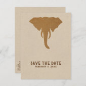 アフリカサファリヴィンテージゾウ保存日 案内ポストカード (正面/裏面)