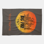 アフリカサファリヴィンテージゾウ、ライオン キッチンタオル (横)