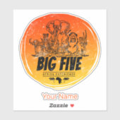 アフリカサファリヴィンテージゾウ、ライオン シール (シート)