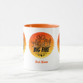 アフリカサファリヴィンテージゾウ、ライオン マグカップ (中央)