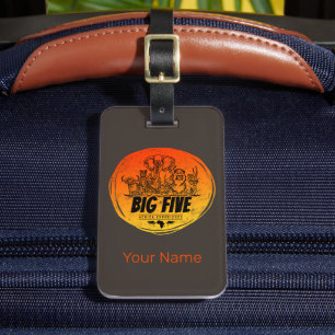 アフリカサファリヴィンテージゾウ、ライオン ラゲッジタグ