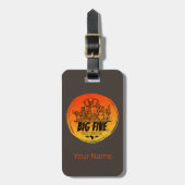 アフリカサファリヴィンテージゾウ、ライオン ラゲッジタグ (正面縦)